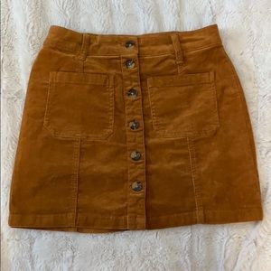 Button front skirt